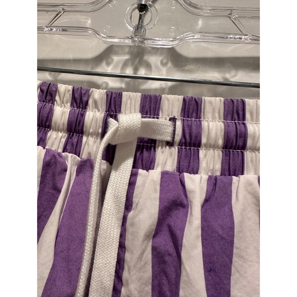 Urban Outfitters Purple White Striped Drawstring Boxer Style Shorts XS Beach - Picture 6 of 8